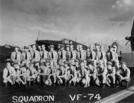 Asisbiz Aircrew USN VF 74 pilots aboard USS Kasaan Bay during Operation Dragoon August 1944 02