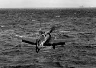 Asisbiz Grumman F6F 5 Hellcat VF 29 taking off from CLV 28 USS Cabot 5th Feb 1945 01