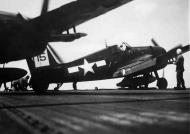 Asisbiz Grumman F6F 5 Hellcat VF 42 Black 15 preparing for launch CVL 30 USS San Jacinto 01