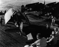 Asisbiz Grumman F6F 5 Hellcat VF 74 White 18 onboard CVE 69 USS Kasaan Bay of Southern France 01