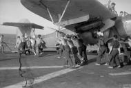 Asisbiz HMS Indomitable prepares Fairey Barracuda for a raid on Padang Sumatra Aug 1944 IWM A25585