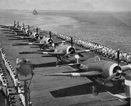 Asisbiz Grumman Hellcat MkII RN FAA 800NAS C3H HMS Emperor entering Singapore 1945 01