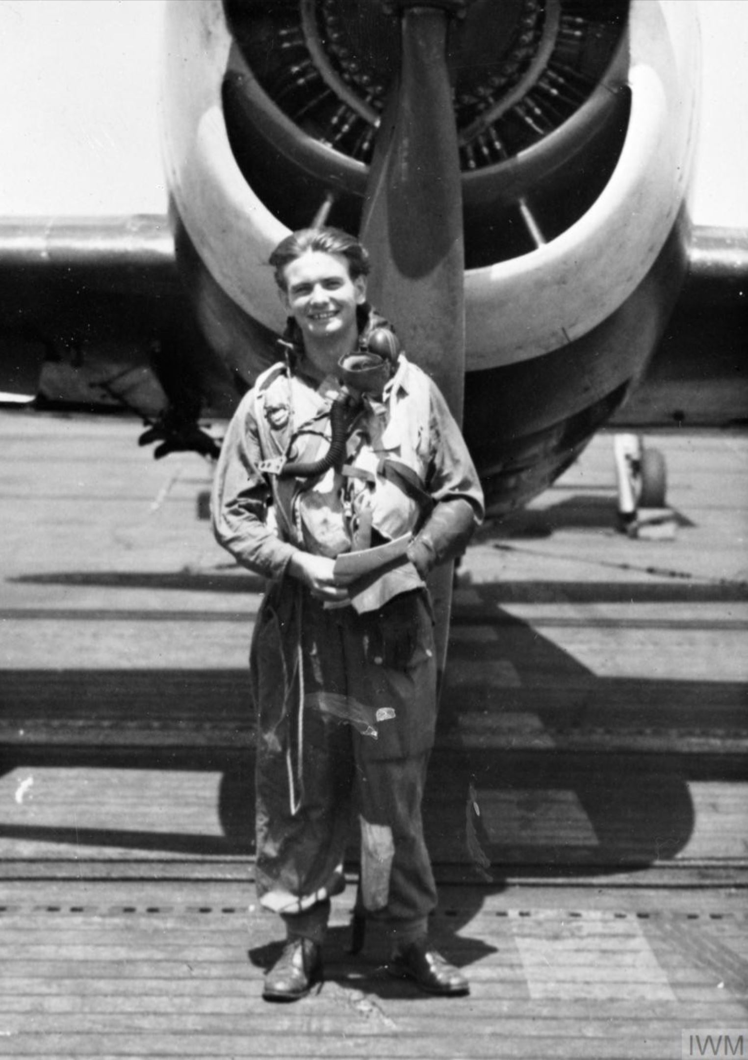Aircrew RN FAA 804NAS K6C SubLt Joseph Eric Jackson aboard HMS Khedive Far East Apr 1945 IWM A28742