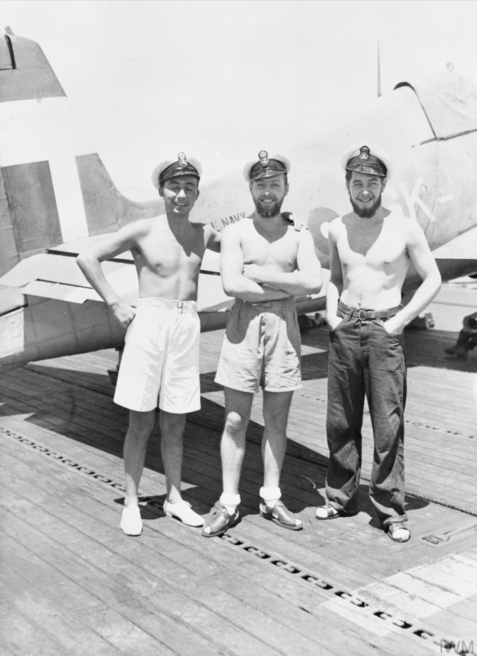 Grumman Hellcat MkII RN FAA 804NAS K6x aboard HMS Khedive Far East Apr 1945 IWM A28747