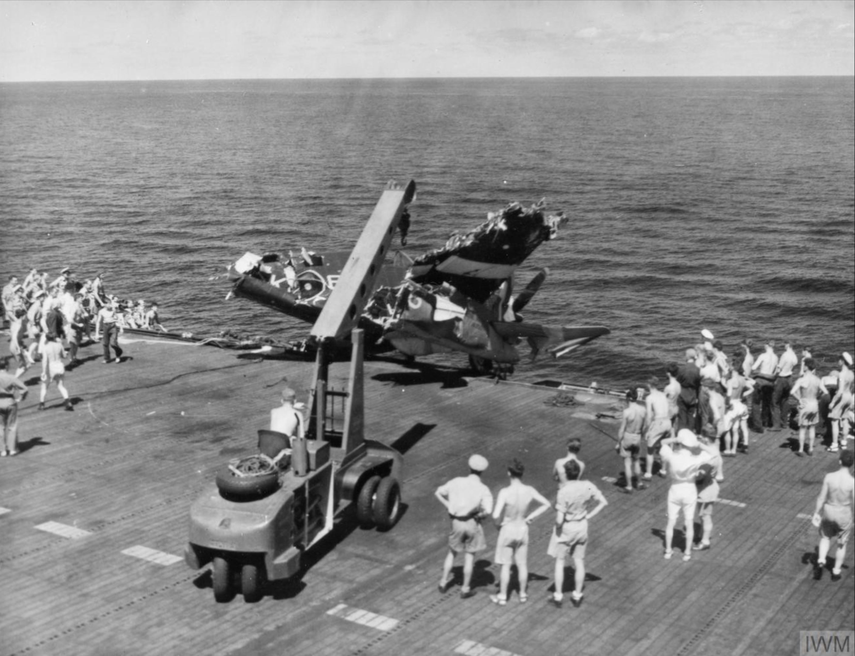Grumman Hellcat MkII RN FAA 804NAS written of aircraft HMS Khedive East Indes Apr 1945 IWM A29039