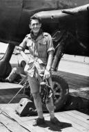 Asisbiz Aircrew RN FAA 804NAS SubLt Bernard Curtis White aboard HMS Khedive Far East Apr 1945 IWM A28735