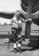 Asisbiz Aircrew RN FAA 804NAS SubLt Charles Ford aboard HMS Khedive Far East Apr 1945 IWM A28738