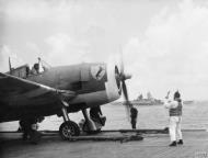 Asisbiz Grumman Hellcat MkII RN FAA 804NAS K6J aboard HMS Khedive French battleship Richelieu May 1945 IWM A29078