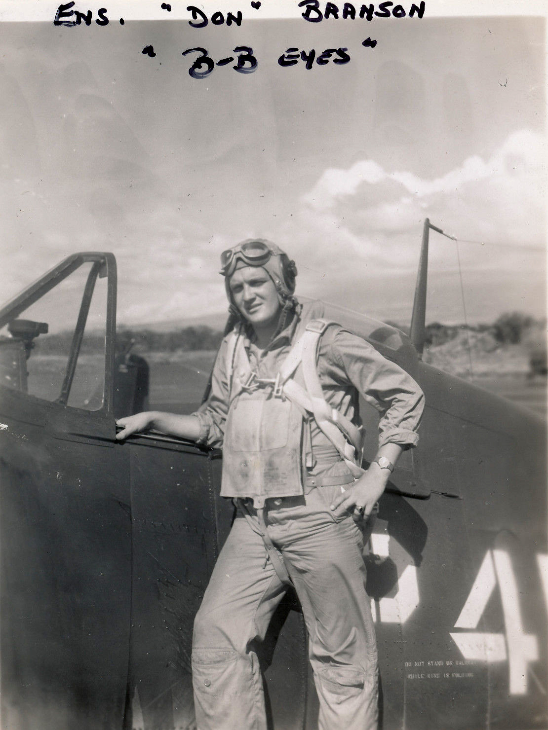 Aircrew USN VBF 8 Ens Don BB Eyes Branson NAS Puunene 1945 01
