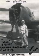 Asisbiz Aircrew USN VBF 8 Ens William Everett Wentzel KIA 31st Aug 1945 carquals CVE 53 USS Casablanca off Saipan F6F 5 BuNo 72016 01