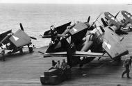 Asisbiz Grumman F6F 5 Hellcat VBF 87 and TBM Avengers VT 87 aboard CV 14 USS Ticonderoga 1944 01