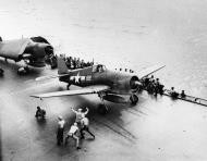Asisbiz Grumman F6F 3 Hellcat VF 12 White 88 launches from CV 3 USS Saratoga 1943 44 01