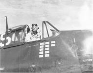 Asisbiz Aircrew USN VF 19 Ensign Fairservice in the cockpit of Masoner's plane