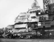 Asisbiz Grumman TBM 1C Avenger VT 2 Torpedo Squadron Two White 93 landing mishap USS Hornet CV 12