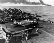 Asisbiz Grumman F6F 5 Hellcat VF 20 White 64 preparing for launch CV 6 USS Enterprise 01