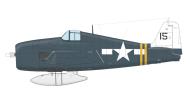 Asisbiz Grumman F6F 5 Hellcat VF 24 Black 15 Ens William A Sinnott BuNo 72663 USS Santee 7th July 1945 0A