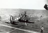Asisbiz Grumman F6F 5 Hellcat VF 29 White 17 Arthur Ray Hawkins preparing for launch CVL 28 USS Cabot 1944 01