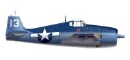 Asisbiz Grumman F6F 3 Hellcat VF 32 White 13 Lt Richard H May BuNo 41595 CVL 27 USS Langley 29th Apr 1944 0A
