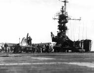 Asisbiz Grumman F6F 5 Hellcat VF 45 Black 12 aboard CVL 30 USS San Jacinto BW1
