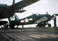 Asisbiz Grumman F6F 5 Hellcat VF 45 Black 15 preparing for launch CVL 30 USS San Jacinto 01