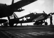 Asisbiz Grumman F6F 5 Hellcat VF 45 Black 15 preparing for launch CVL 30 USS San Jacinto BW1