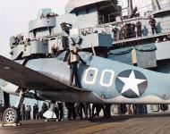 Asisbiz Grumman F6F 3 Hellcat VF 5 White 00 James Flatley USS Yorktown II (CV 10) colorized