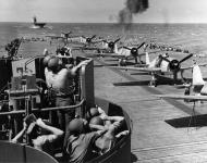 Asisbiz Grumman F6F 5 Hellcat VF 5 White 18 aboard USS Hornet (CV 12) 1945 01