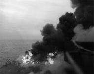 Asisbiz Grumman F6F 5 Hellcat VF 53 White 59 during kamikaze attack CV 3 USS Saratoga 21st Feb 1945 05