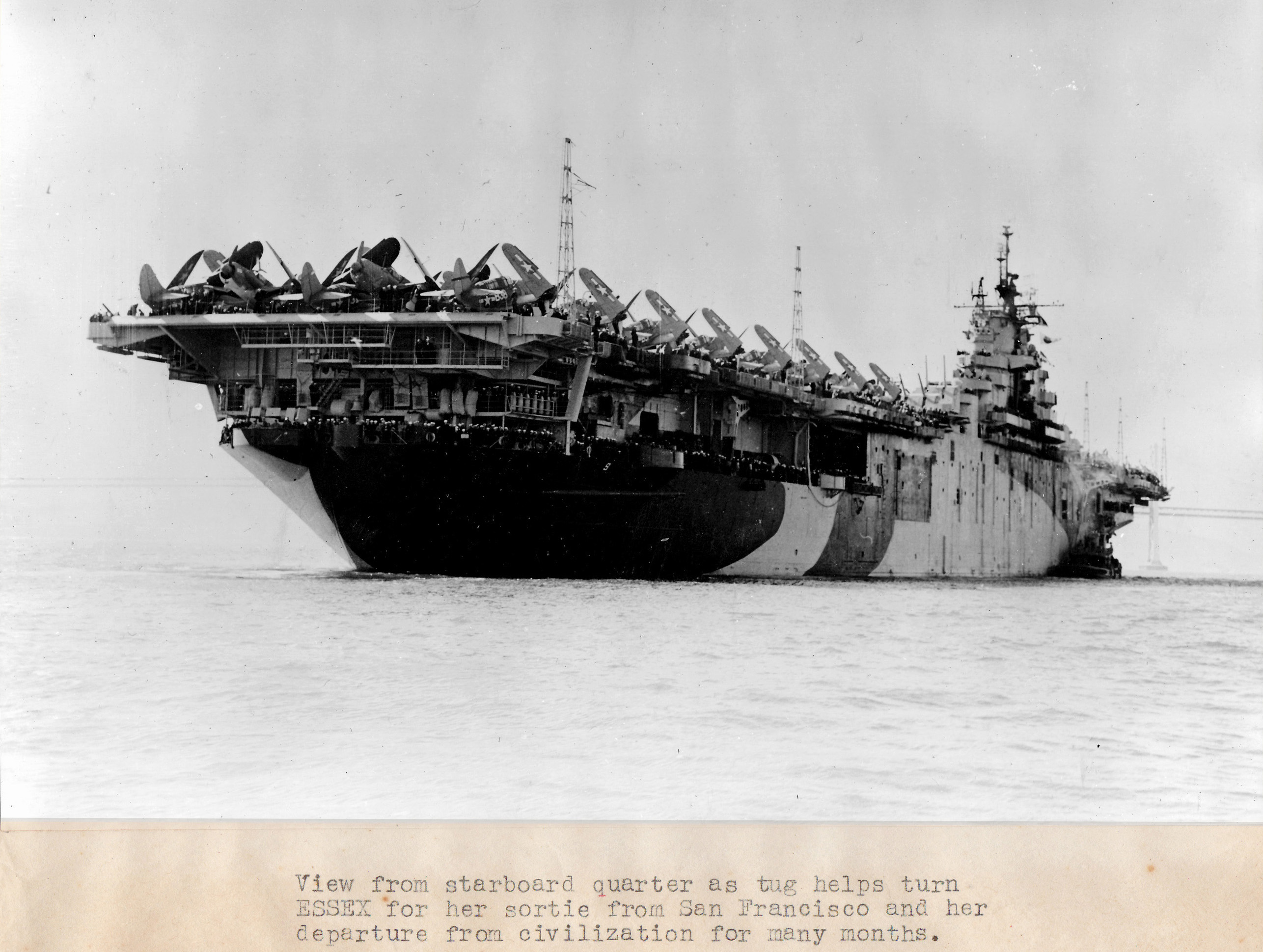 CV 9 USS Essex after her San Francisco refit April 15 1944 01