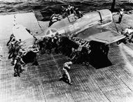 Asisbiz Grumman F6F 3 Hellcat VF 9 White 22 aboard CV 16 USS Lexington 1943 NH84331