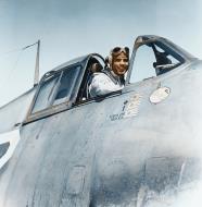 Asisbiz Grumman F6F 3 Hellcat of VF 9 with Lt George M Blair aboard USS Essex (CV 9) in March 1944 80 G 217594