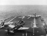Asisbiz Grumman F6F 5 Hellcat VU 3K White UF6 UF7 and UF77 onboard CV 47 USS Philippine Sea 01