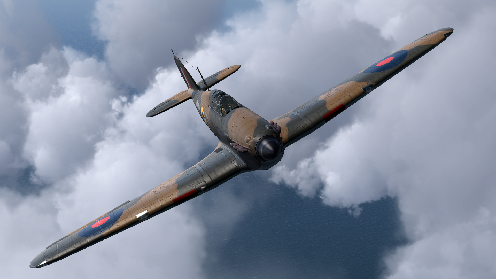 COD asisbiz screenshot Hurricane I RAF 19Sqn dueling with Bf 109s over the Channel V02