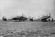 Asisbiz Hurricane IIb RAF 174Sqn XPG BE421 and XPY BE684 at Manston Kent IWM CH5627