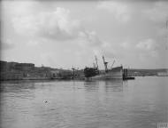 Asisbiz MV Pampas sunk in Grand Harbour Malta after axis raid Apr 1942 IWM A9644
