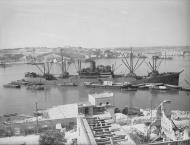 Asisbiz Merchant ship Orari arriving in Grand Harbour Malta 16th Jun 1942 IWM A10406