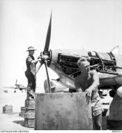 Asisbiz Hurricane IIc Trop RAAF 451Sqn propeller installation Egypt AWM 01