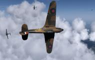 Asisbiz COD Artwork Hurricane I RAF 17Sqn battling with Bf 109s V01