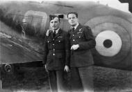 Asisbiz Aircrew RAF 3Sqn Sgt Jozef Biel (L) and Sgt Pawel Piotr Gallus (R) with a Hurricane at Castletown 01