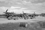 Asisbiz Hurricane IV Trop RAF 6Sqn refuelling at Araxos Greece Sep 1944 IWM CNA3199