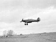 Asisbiz Hawker Hurricane I RAF 73Sqn S landing at Rouvre April 1940 IWM C1241x