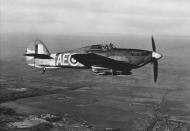 Asisbiz Hurricane IIb RCAF 402Sqn AEW BE485 during operation Jubilee over Dieppe France 1942 IWM 01