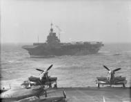 Asisbiz Fleet Air Arm 885NAS Sea Hurricane I 7U aboard HMS Victorious with HMS Indomitable astern Op Pedestal Aug 1942 IWM A11295