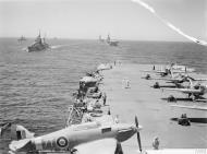 Asisbiz Fleet Air Arm Hurricane 7T V7506 aboard HMS Victorious Malta convoy Operation Pedestal 22nd Aug 1942 AWM A11285