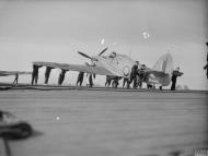 Asisbiz Fleet Air Arm Sea Hurricane A AF953 landing aboard HMS Avenger 27th Jun 1942 IWM A10969