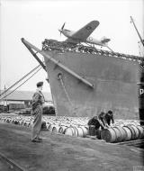 Asisbiz MSFU Sea Hurricane I W9182 aboard a Catapult Armed Merchantman CAM ship Algeria IWM CNA423