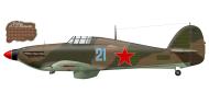 Asisbiz Hurricane USSR 3GvIAP VVS SF Blue 21 Capt MA Efremov Sinyavino region Russia 1943 0A