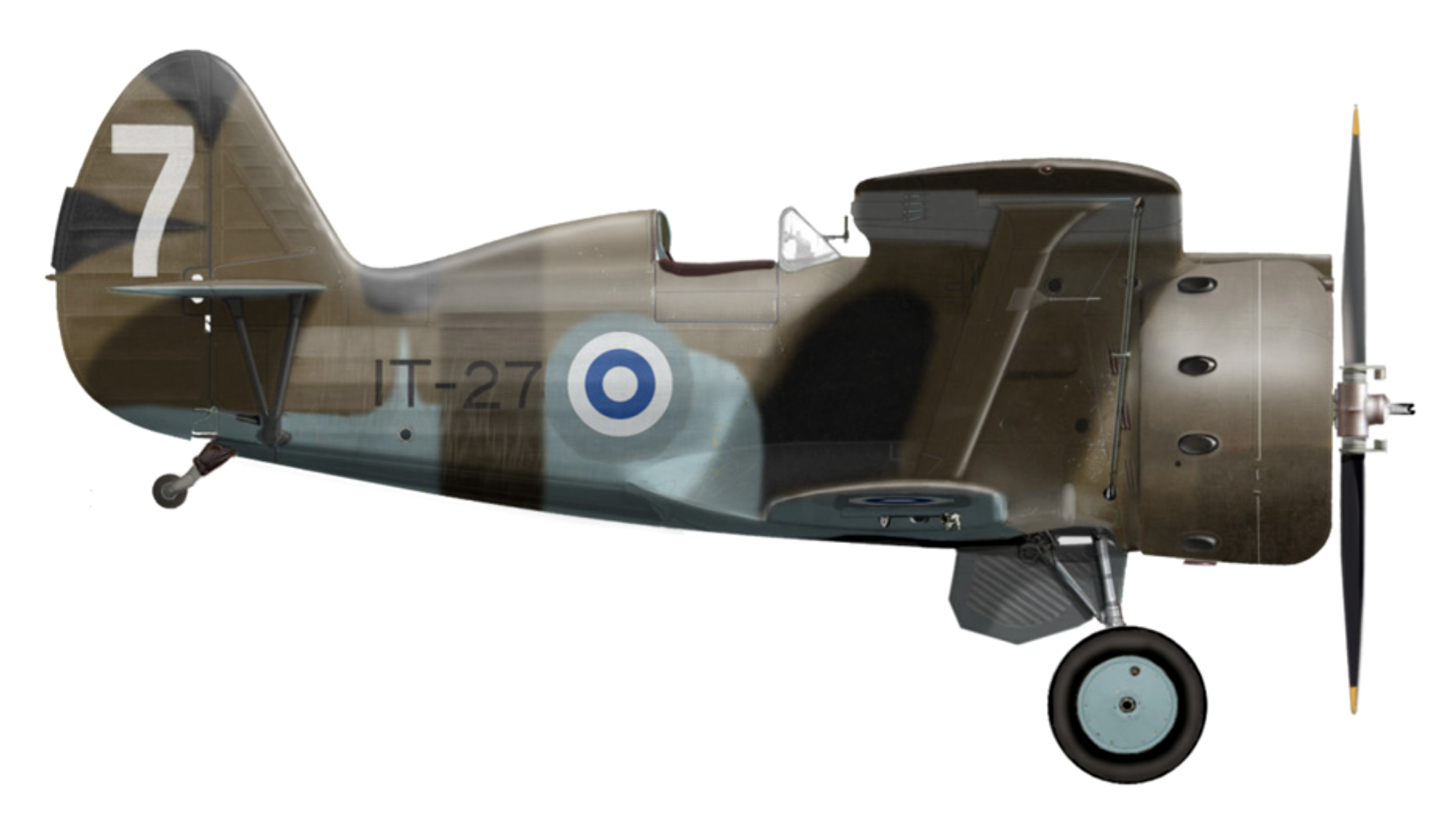 Ilmavoimat Polikarpov I 153 FAF 2.LeLv30 as IT27 White 7 Wartsila airport Finland Apr 1945 0A