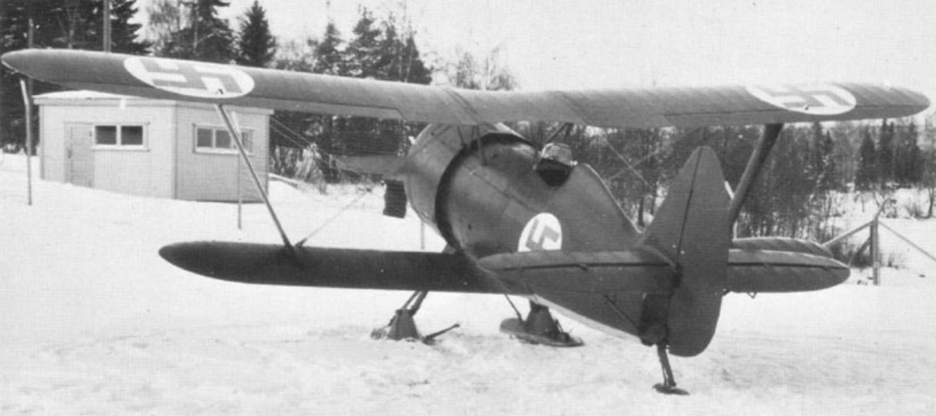 Ilmavoimat Polikarpov I 153 FAF LeLv29 as VH11 ex Soviet 145IAP Yellow 173 Finland 26th Feb 1940 02