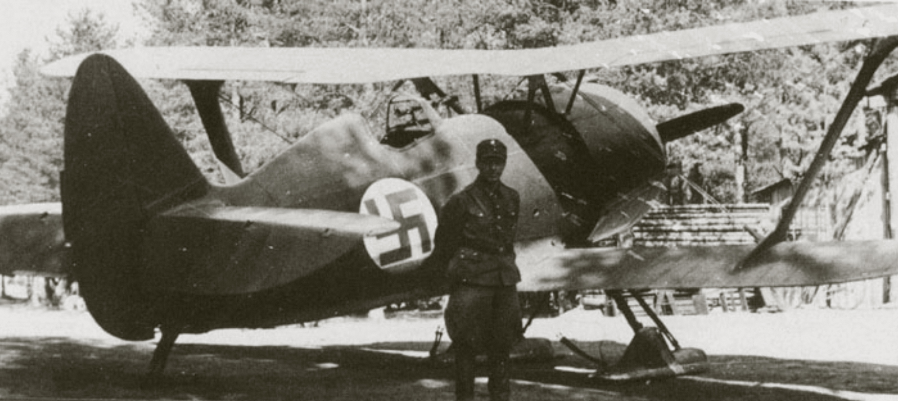 Ilmavoimat Polikarpov I 153 FAF LeLv29 as VH11 ex Soviet 145IAP Yellow 173 Finland 26th Feb 1940 03
